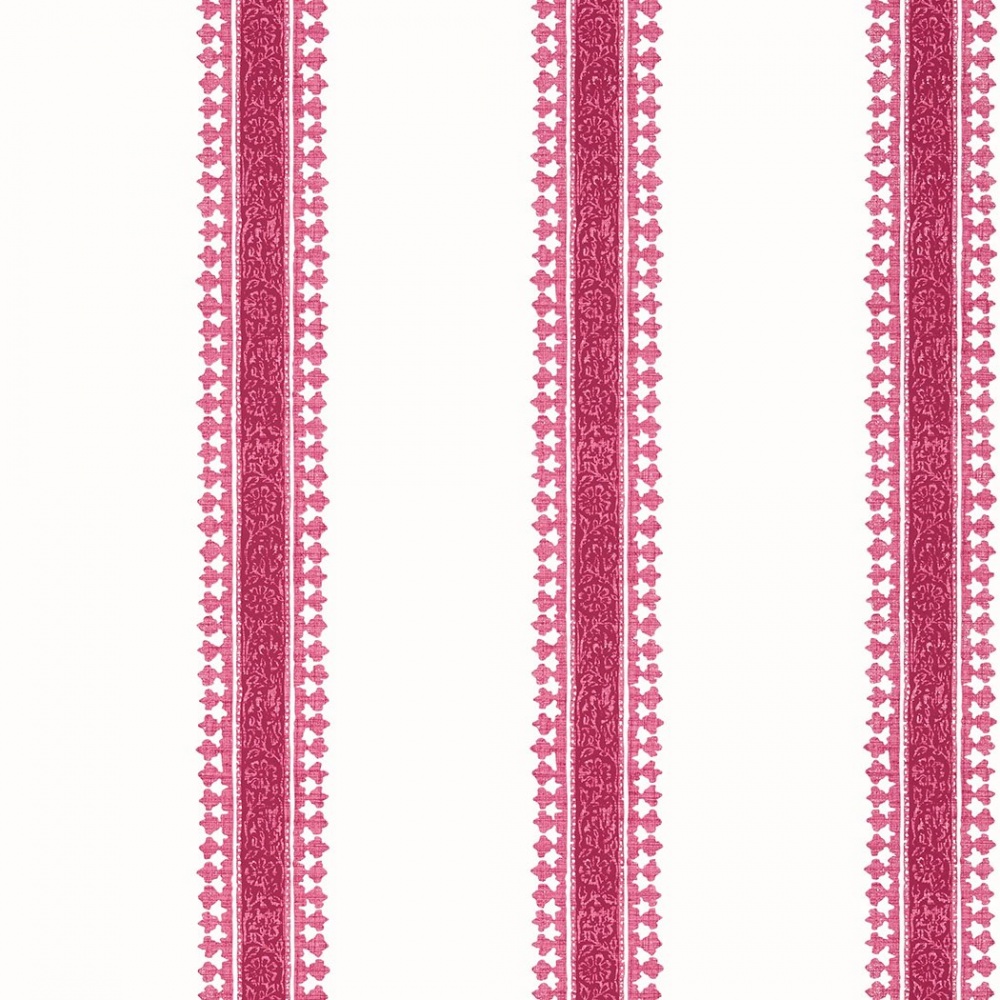 Thibaut Cambridge Stripe Wallpaper in Raspberry